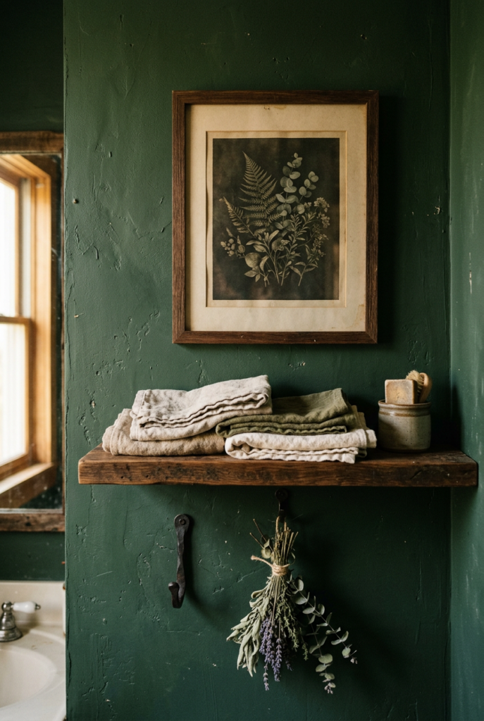 Clawfoot Tub in a Dark Farmhouse Bathroom — Moody, Warm & Lived-In 1a7