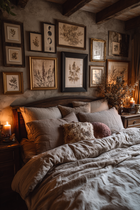 Dark Cottagecore Bedroom — Undyed Linen, Iron Candlesticks & the Art of Coming Home a image 15 11