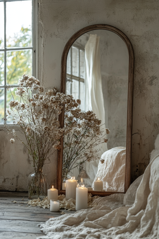 Dark Cottagecore Bedroom — Undyed Linen, Iron Candlesticks & the Art of Coming Home a image 17 1