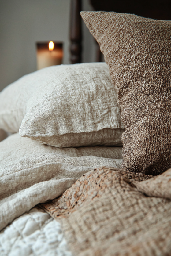 Dark Cottagecore Bedroom — Undyed Linen, Iron Candlesticks & the Art of Coming Home image 3 3