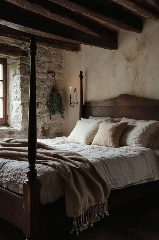 Dark Cottagecore Bedroom — Undyed Linen, Iron Candlesticks & the Art of Coming Home image 8 1