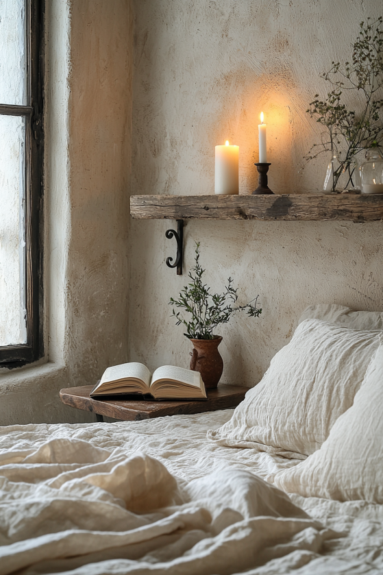 Dark Cottagecore Bedroom — Undyed Linen, Iron Candlesticks & the Art of Coming Home image 9 4