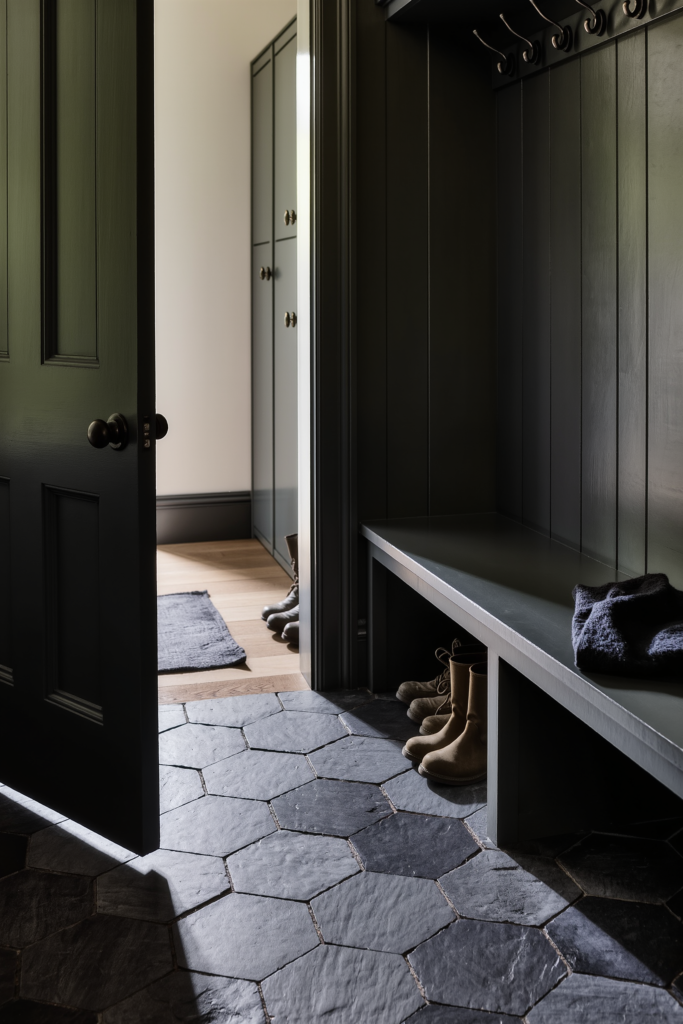 dark mudroom slate hex tile shiplap floor 01.jpg