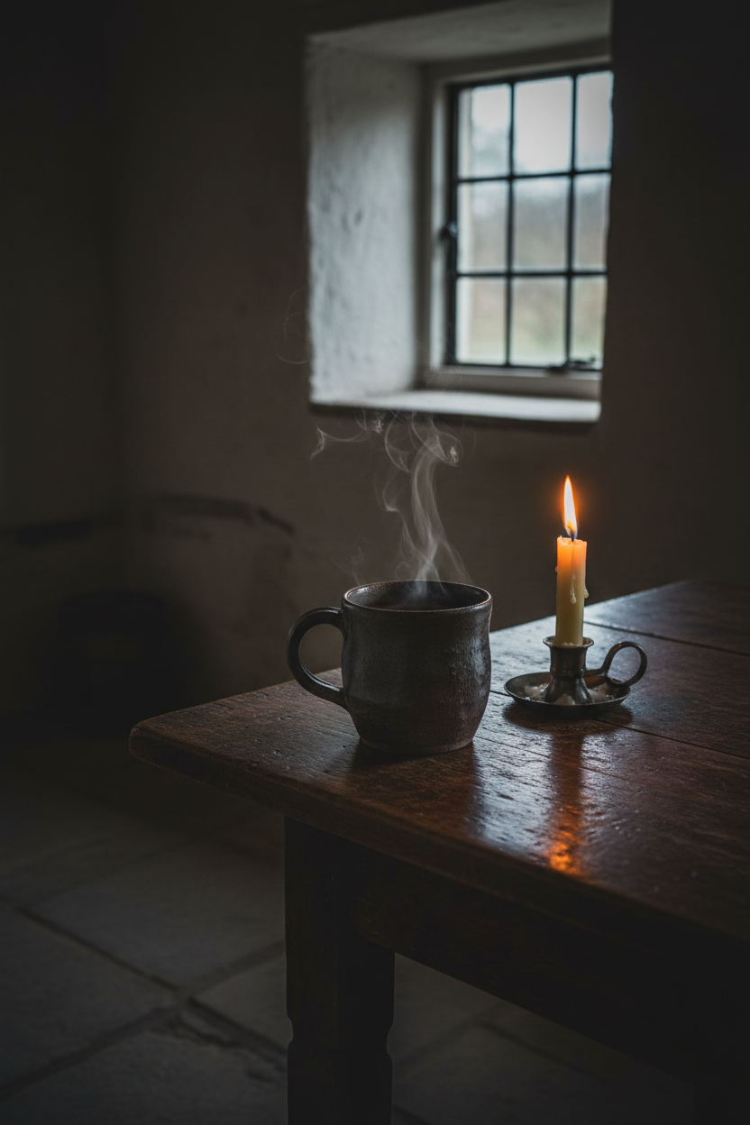 Dark Gothic Farmhouse Breakfast — Sourdough, Black Coffee, and Iron Dark Gothic Farmhouse Breakfast — Sourdough, Black Coffee, and Iron
