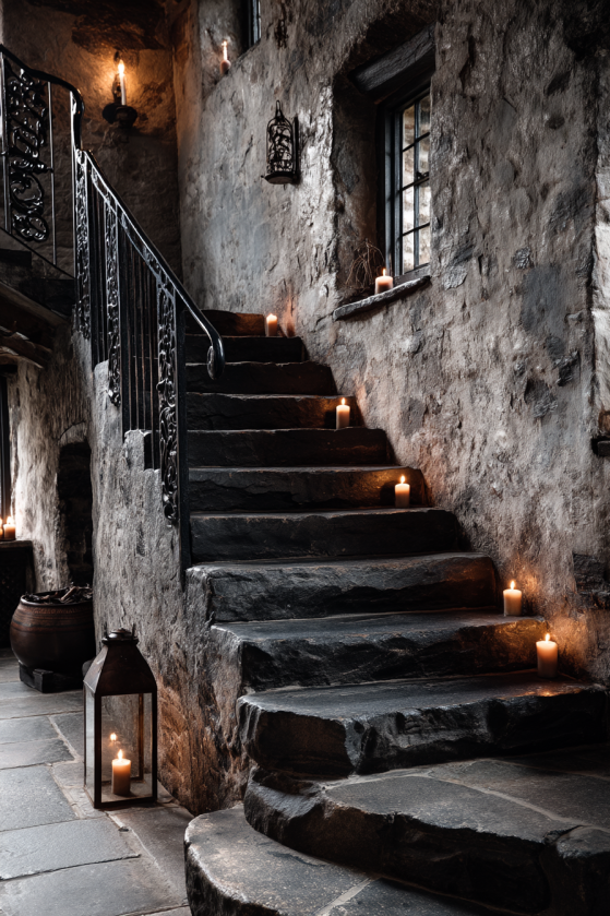 Dark Romantic Cottagecore Kitchen — Deep Red Cabinets and Wrought Iron Chandelier Dark Romantic Cottagecore Kitchen — Deep Red Cabinets and Wrought Iron Chandelier
